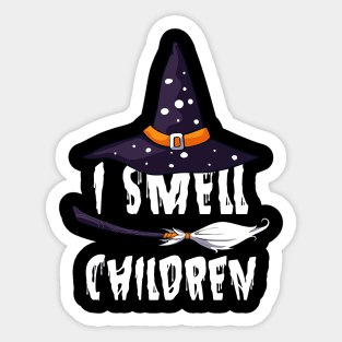 I Smell Children Witch Halloween Costume Sticker